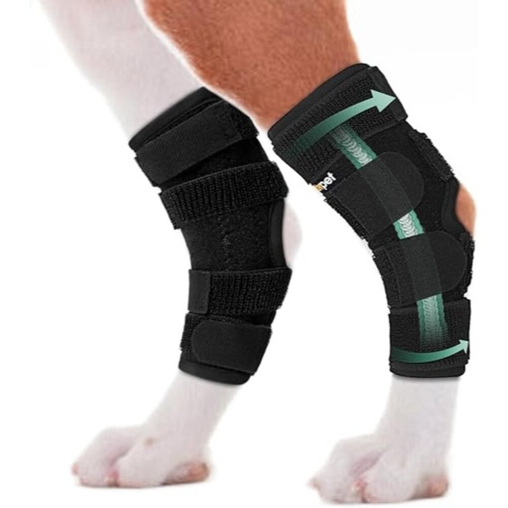 Dog Rear Hock Braces (Pair) - Size Small - Hind Leg ACL/CCL & Arthritis Support